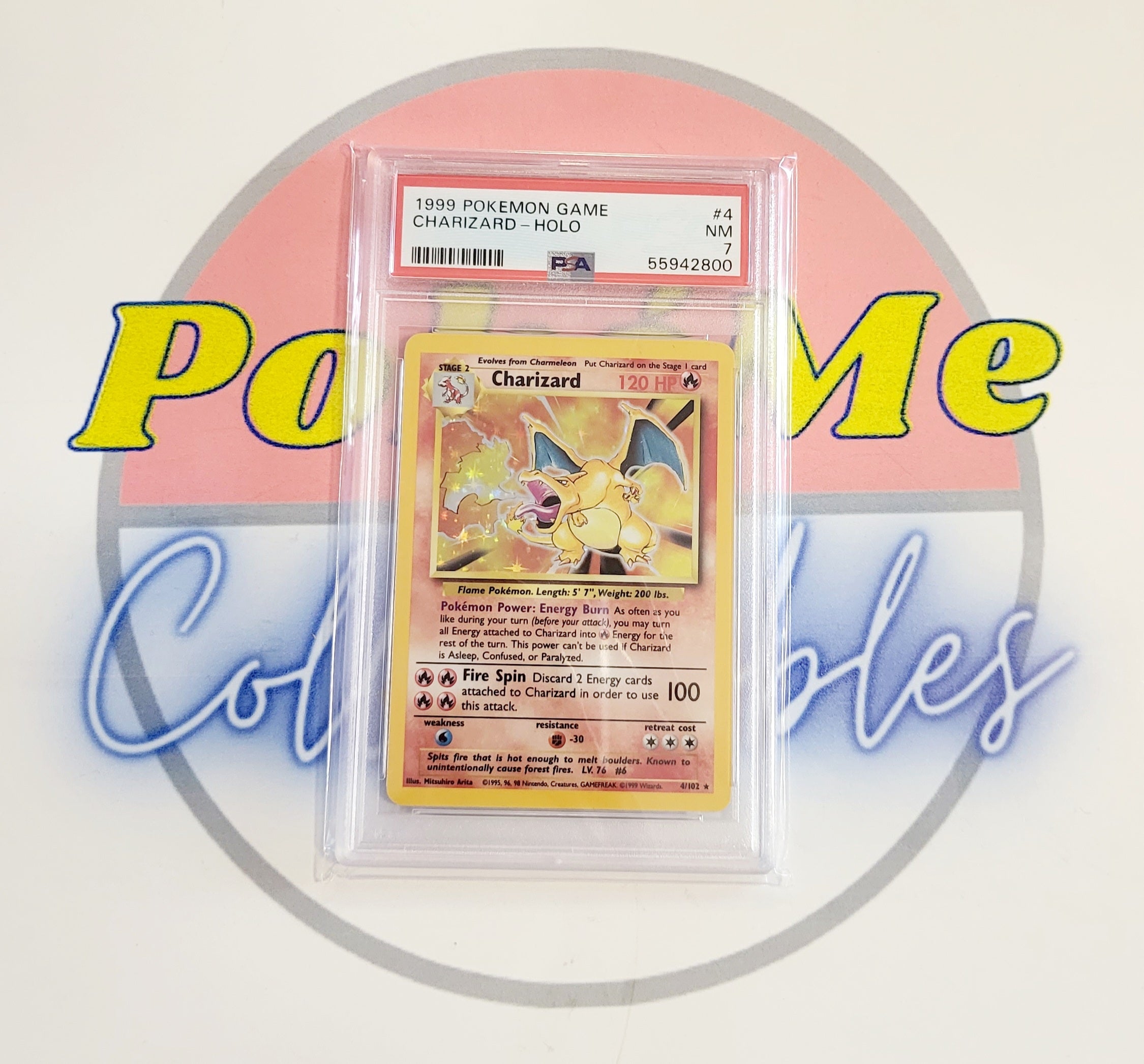 Vintage - PSA 7 - Charizard Holo - 1999 - Base Set